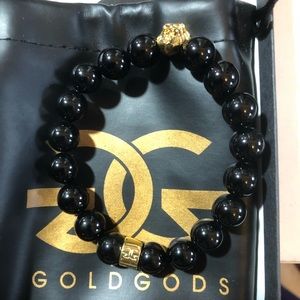Gold gods lion head bracelet
